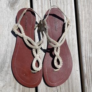 Kelly & Katie gold braid sandals